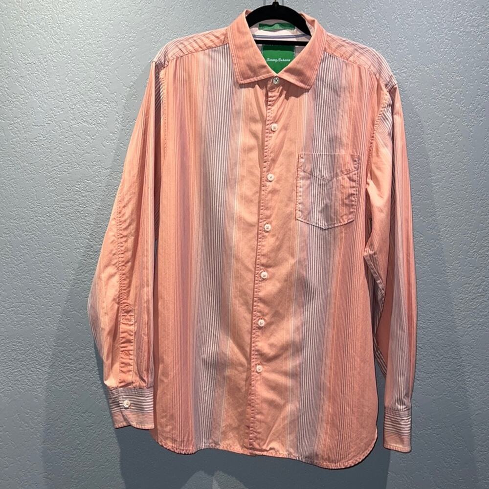 Tommy Bahama Island Modern Fit Long Sleeve Button Down Shirt with Chest Pocket M